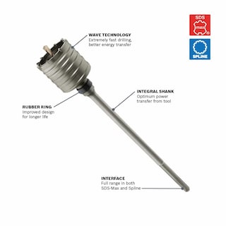 Foto 2 | Foto 2 | Broca Perforadora Bosch Hc8540 De 90 Mm X 30 Cm Sds-max - Venta Internacional.