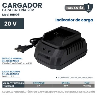 Foto 7 | Foto 7 | Cargador 20 V Entrada 100-240 Salida 20v Dc 2.a