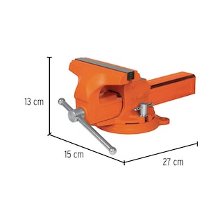 Foto 2 | Foto 2 | Tornillo de Banco Truper TA-4-L color Naranja Tipo Europeo 4'' de Hierro Nodular