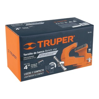 Foto 4 | Foto 4 | Tornillo de Banco Truper TA-4-L color Naranja Tipo Europeo 4'' de Hierro Nodular