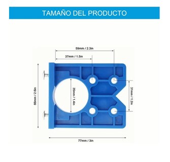 Foto 3 | Foto 3 | Guía de Perforación de Bisagra para Taladros de Madera y Abs