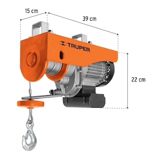 Foto 3 | Foto 3 | Polipasto Eléctrico De 400 Kg Truper Pole-400 color Naranja