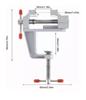 Foto 4 | Foto 4 | Tornillo De Banco Mini Con Base Fija Profesional Belug color Plata