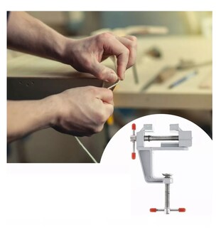 Foto 5 | Foto 5 | Tornillo De Banco Mini Con Base Fija Profesional Belug color Plata