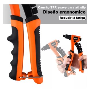 Foto 4 | Foto 4 | Remachadora Profesional C/boquillas De Cambio Rápido, Naranja/negro