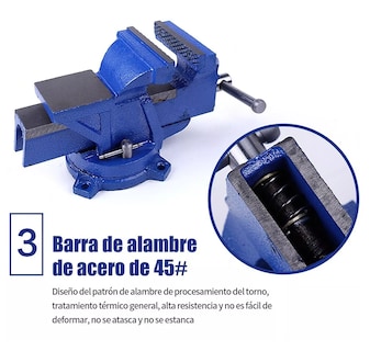 Foto 4 | Foto 4 | Tornillo de Banco Belug 5 Pulgadas 5.3 kg Azul
