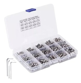 Foto 1 | Foto 1 | Tornillos de Cabeza Hexagonal M3 M4 M5 Plana 500 piezas Plata