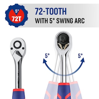 Foto 5 | Foto 5 | Llave De Trinquete Workpro Con Accionamiento De 1/2 Pulgada, 72 Dientes, Reversible, Cr-mo - Venta Internacional.