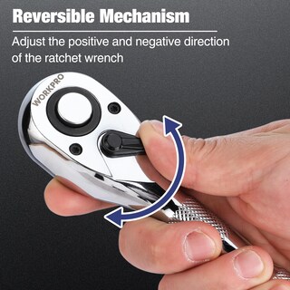 Foto 5 | Foto 5 | Juego De Trinquetes Workpro Stubby De 3 Piezas Con Tracción De 1/4, 3/8 Y 1/2 - Venta Internacional.