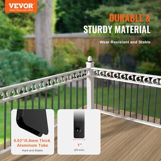 Foto 2 | Foto 2 | Balaustres Metálicos Para Escaleras Vevor, 72 Unidades, Aluminio Plano, 38 Cm - Venta Internacional.