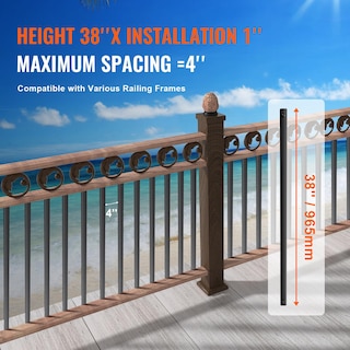 Foto 3 | Foto 3 | Balaustres Metálicos Para Escaleras Vevor, 72 Unidades, Aluminio Plano, 38 Cm - Venta Internacional.