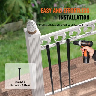 Foto 5 | Foto 5 | Balaustres Metálicos Para Escaleras Vevor, 72 Unidades, Aluminio Plano, 38 Cm - Venta Internacional.