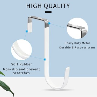 Foto 3 | Foto 3 | Ganchos Para Colocar Sobre La Puerta Fyy, Paquete De 8 Colgadores Para Puerta, Metal Blanco - Venta Internacional.