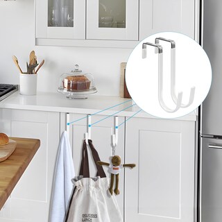 Foto 7 | Foto 7 | Ganchos Para Colocar Sobre La Puerta Fyy, Paquete De 8 Colgadores Para Puerta, Metal Blanco - Venta Internacional.