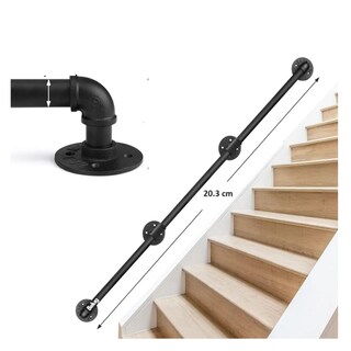 Foto 3 | Foto 3 | Pasamanos De Escalera De Montaje En Pared Escalera 305cm Belug  Negro