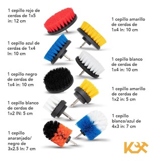 Foto 4 | Foto 4 | Kit Cepillo para Taladro 10 Piezas Nailon Escobilla Limpieza