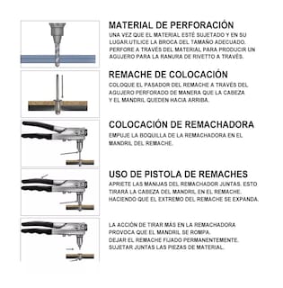 Foto 3 | Foto 3 | Remachadora Profesional Juemel color Negro con Naranja de 8 \" con Boquillas de Cambio Rápido