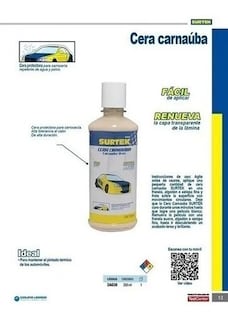 Foto 2 | Foto 2 | Cera Abrillantador Pintura Fácil Uso 250ml Auto Surtek