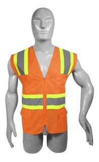 Foto 1 | Foto 1 | Chaleco Alta Visibilidad 6 Bolsas Naranja Unitalla Surtek