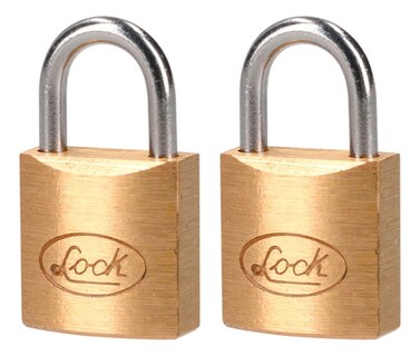 Foto 1 | Foto 1 | Juego Candado P/llave Cortina Latón 2 Pzs 20mm Lock