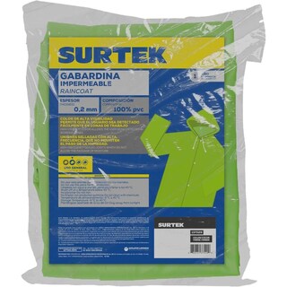Foto 2 | Foto 2 | Gabardina Impermeable Alta Visibilidad Pvc Verde Surtek