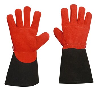 Foto 1 | Foto 1 | Guantes De Carnaza Rojo Para Soldador Unitalla Urrea