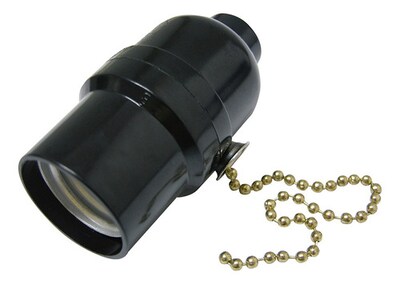 Foto 1 | Foto 1 | Portalámpara Con Cadena Negro 250v 136656 Surtek