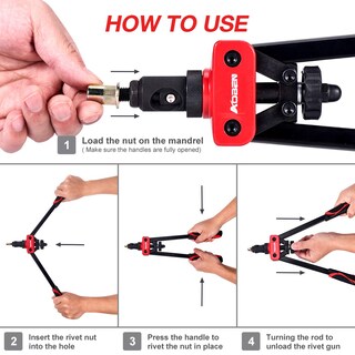 Foto 6 | Foto 6 | Herramienta Para Remachar Aoben Professional De 14 Pulgadas Con 90 Remaches - Venta Internacional.
