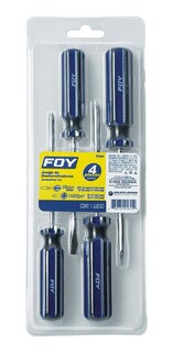Foto 1 | Foto 1 | Juego 4 Desatornilladores Mango Hexagonal Pvc Combinado Foy