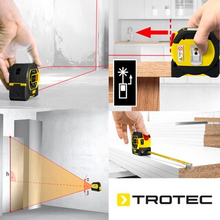 Foto 6 | Foto 6 | Flexómetro 3 en 1 Trotec con Láser 40 m y Cinta 5 m