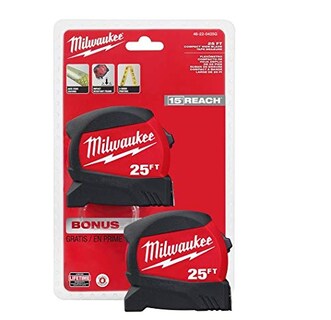 Foto 3 | Foto 3 | Cinta Métrica Milwaukee Compact Wide Blade De 7,6 M (paquete De 2) - Venta Internacional.