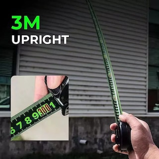 Foto 3 | Foto 3 | Cinta Metrica Belug Flexometro Regla Retractil Fluorescente 10m Negro