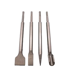 Foto 1 | Foto 1 | Kit Cincel para Taladro Rotomartillo Concreto Gurbia 25 cm 4 pzas color Plata