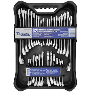 Foto 1 | Foto 1 | Juego de Llaves Combinadas Estándar y Milimétricas con 32 Piezas Toolman Knova color Plateado