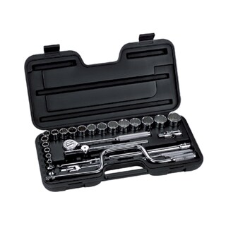 Foto 1 | Foto 1 | Juego Dados Cuadro Stanley 1/2” Corto Estandard Dados Accesorios (22 Pzas) Caja Plastica