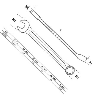 Foto 2 | Foto 2 | Llave Combinada | 6 Mm | Bgs 30556