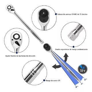 Foto 2 | Foto 2 | Juego De Trinquetes Lab.g Matracas De 1/2, 3/8 Y 1/4 Ajustable Plata