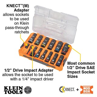 Foto 2 | Foto 2 | Juego De Enchufes Klein Tools 65111impact Knect Deep-well, 14 Piezas - Venta Internacional.