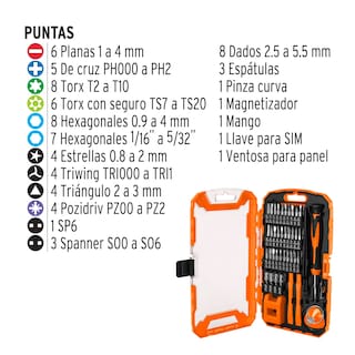 Foto 2 | Foto 2 | Juego de 77 Piezas Truper JGO-TEL-77 color Negro para Reparación de Electrónica