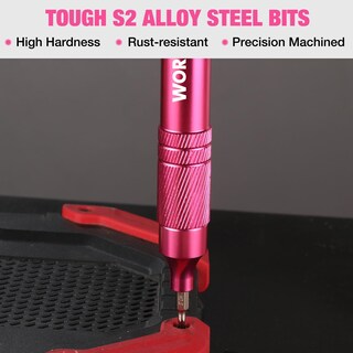 Foto 6 | Foto 6 | Juego De Destornilladores De Precisión Workpro 24 En 1 Rosa Con Funda - Venta Internacional.