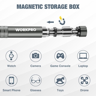 Foto 3 | Foto 3 | Juego De Destornilladores De Precisión Workpro 24 En 1 Con Puntas De Acero S2 - Venta Internacional.