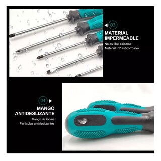 Foto 4 | Foto 4 | Juego De Destornilladores Lab.g 10 Pzas Magnéticos Azules