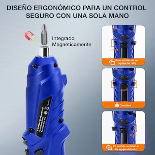 Foto 3 | Foto 3 | Kit De Desarmador Belug Eléctrico Inalámbrico De 3.6v Azul