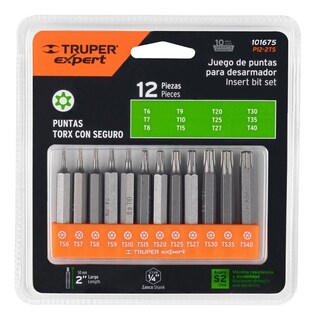Foto 2 | Foto 2 | Juego De 12 Puntas Torx Con Seguro Largo 2'' Truper 101675