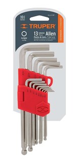 Foto 2 | Foto 2 | Juego Llaves Allen Punta Larga Bola 1.3 A 10 Mm Profesional