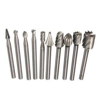 Foto 1 | Foto 1 | Fresa Madera Rotativa Carburo Mototool Juego 10uds Acero Hss