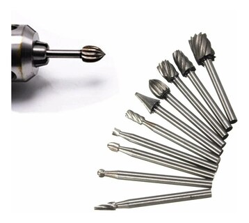 Foto 2 | Foto 2 | Fresa Madera Rotativa Carburo Mototool Juego 10uds Acero Hss