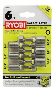 Foto 1 | Foto 1 | Kit De Llaves Para Tuercas Magnéticas De 6 Piezas Ryobi