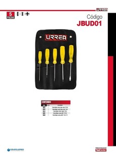 Foto 2 | Foto 2 | Juego De 5 Destornilladores Ámbar Combinados Urrea Jbud01