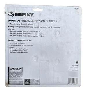 Foto 2 | Foto 2 | Juego 3 Pinzas De Presión Marca Husky Original